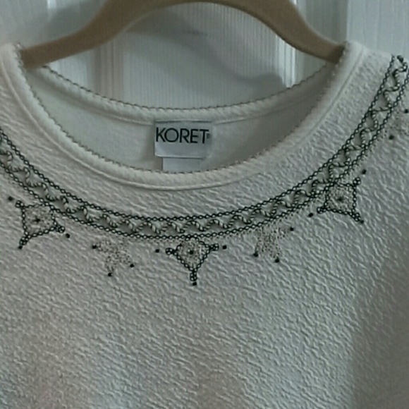Koret Extra Soft Blouse with Beautiful Ornate Neckline - Picture 2 of 2