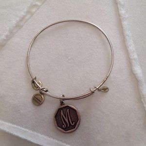 Alex & Ani letter M bracelet Silver