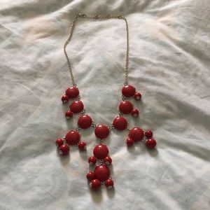 Red Statement Bubble Necklace
