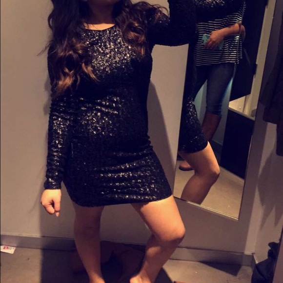 H&M Black Sequence Dress