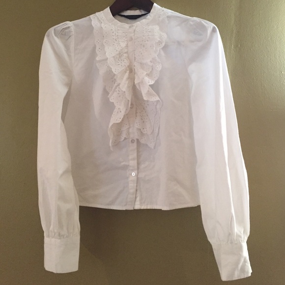 Brand new without tags Zara ruffle shirt