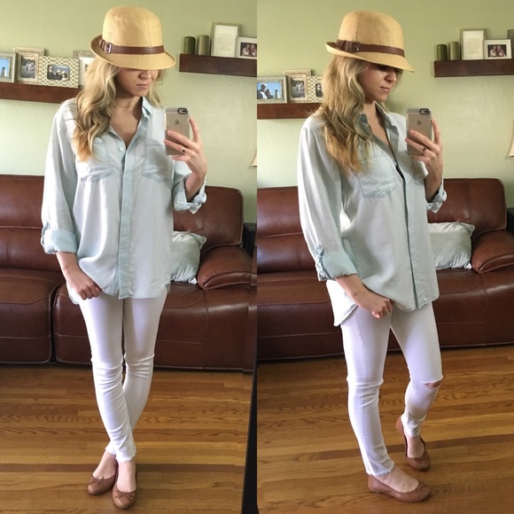 RESERVED Soft Striped Button-down - Picture 3 of 4