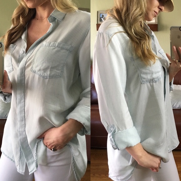 RESERVED Soft Striped Button-down - Picture 2 of 4