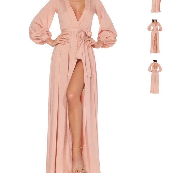 Dusty Rose colored elegant gown size small