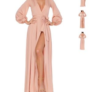Dusty Rose colored elegant gown size small
