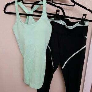 Lululemon size 6 crop and Racer back Tank