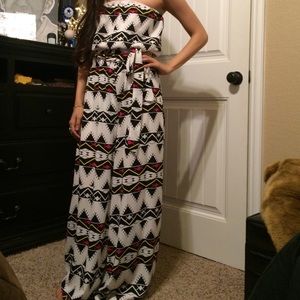 Geometric patterned jumpsuit