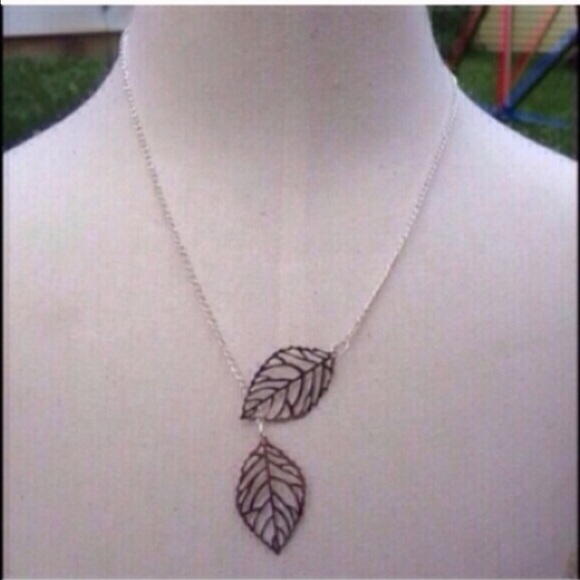 Silver Leaf Necklace - Picture 2 of 2