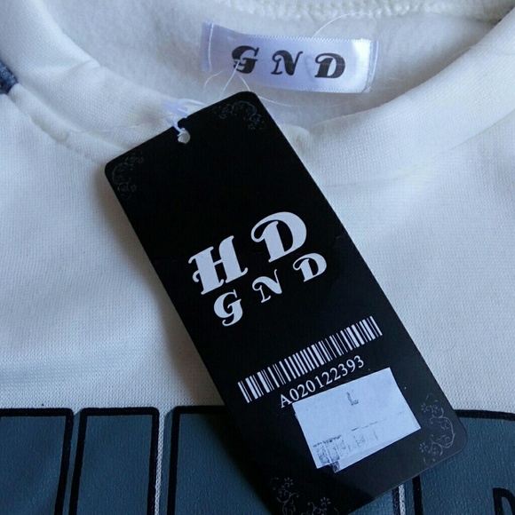 Grey/White Lettering Pullover - Picture 4 of 4