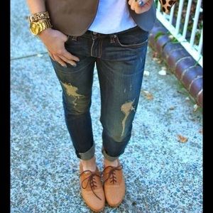 Brown oxfords (slip-on)