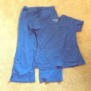 A set of Grey's Anatomy scrubs.