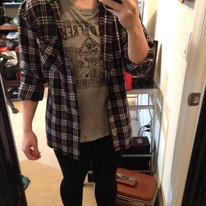 Flannel, t-shirt, leggings