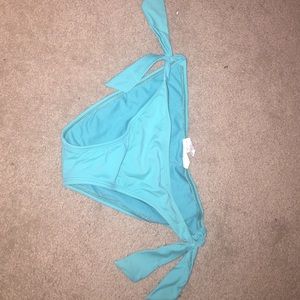 Turquoise bikini bottom with bows