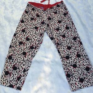 Large cropped Minnie Mouse sleep pants 100% cotton