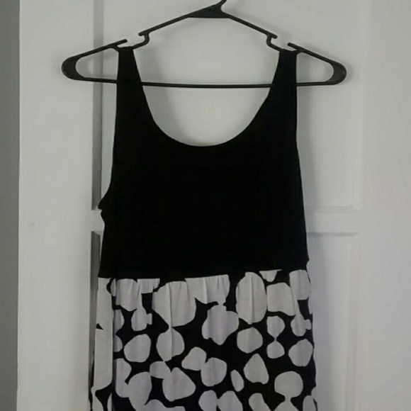 Black and white maxi dress