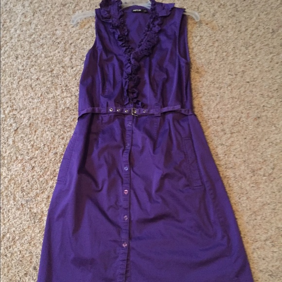 Button up dress with belt