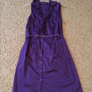 Button up dress with belt