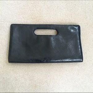 EXPRESS Black Leather-Like Clutch