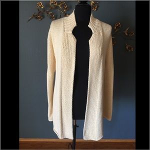 Eileen fisher beige sweater cardigan large