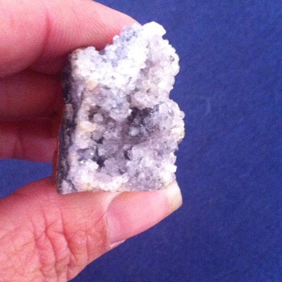 Brazilian Natural Raw Quartz Crystal Druzy Ring - Picture 2 of 4