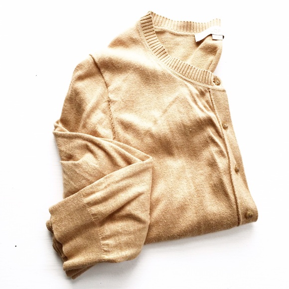 LOFT Sweaters - LOFT Camel 3/4 Sleeve Cardigan