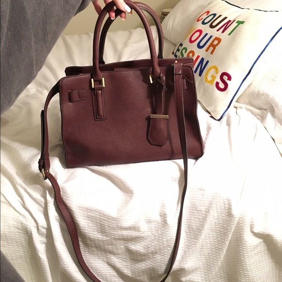 Maroon handbag