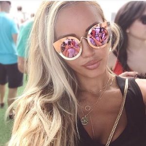 AUTHENTIC QUAY SUNNIES GOLD/PINK