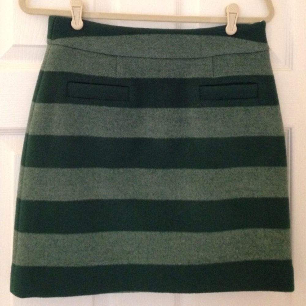 Kate Spade 2 tone green wool skirt