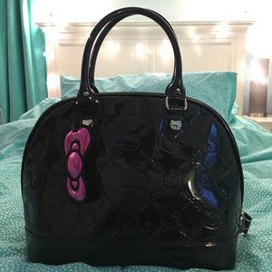 hello kitty |Black Embossed Logo Tote