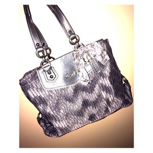 grey coach purse