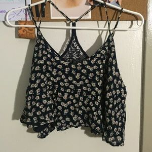 Lucca couture floral crop top