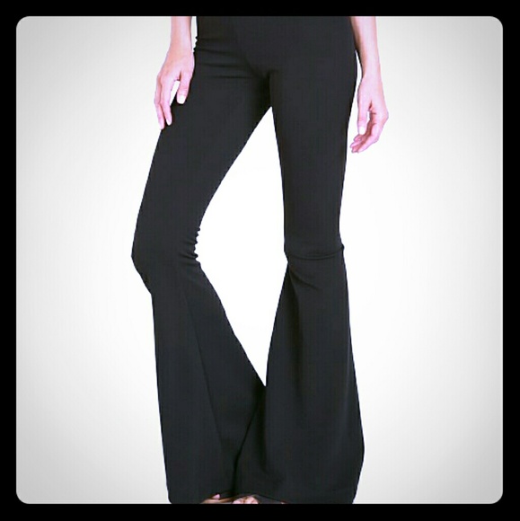 *SOLD*  Bam Bam Bells ~ Black Flare boho pants