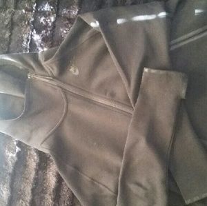 Women's all black zip up jacket