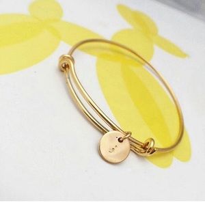 Gold Semicolon bangle
