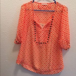 41 Hawthorn Moni Geo print and camisole blouse