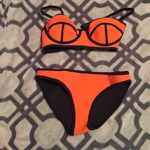 Neon orange bikini