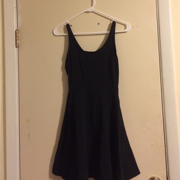 Black skater dress from Express