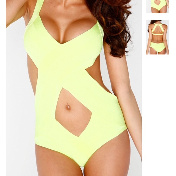 🎉Host Pick🎉 xs bandage monokini lime green