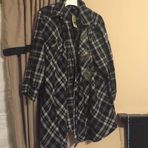 Torrid flannel quarter sleeve shirt