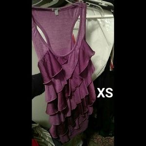 Purple Ruffle Sleeveless Sorry