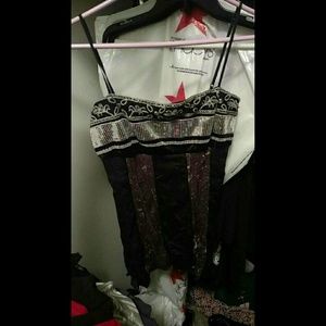 Black and Silver Camisole