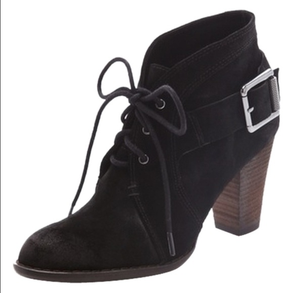 LUXURY REBEL Fleur Black Suede Lace Up Combat Boot