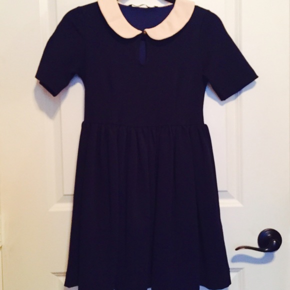 FINAL PRICE! Zara - Navy Dress w/ Peter Pan Collar