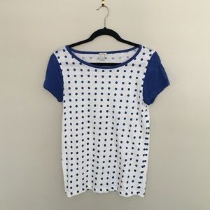 polka dot baseball tee