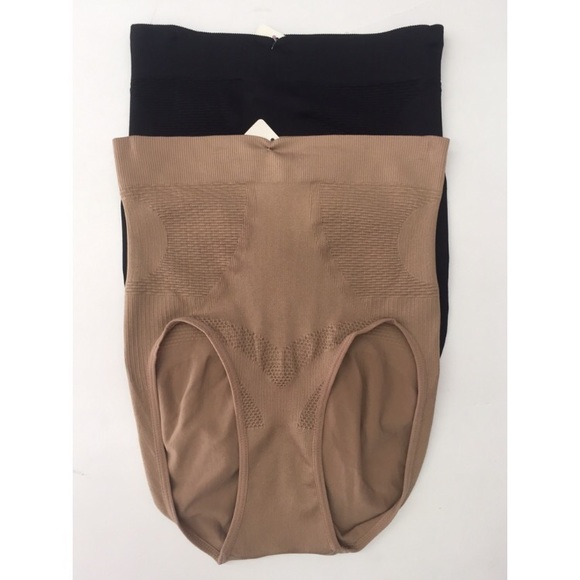 2 Pairs of High Waist Control Briefs