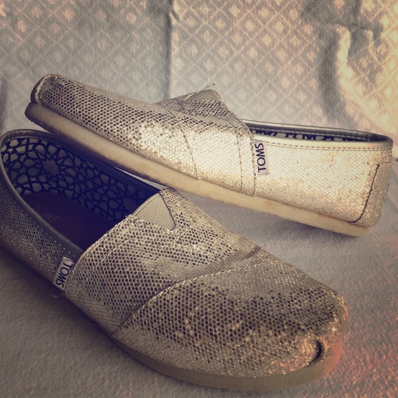 Silver Sparkle Toms