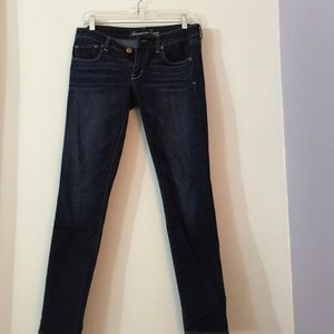 Dark wash skinny jeans