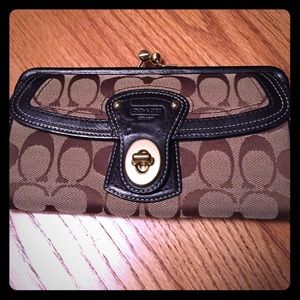 Coach large signature wallet