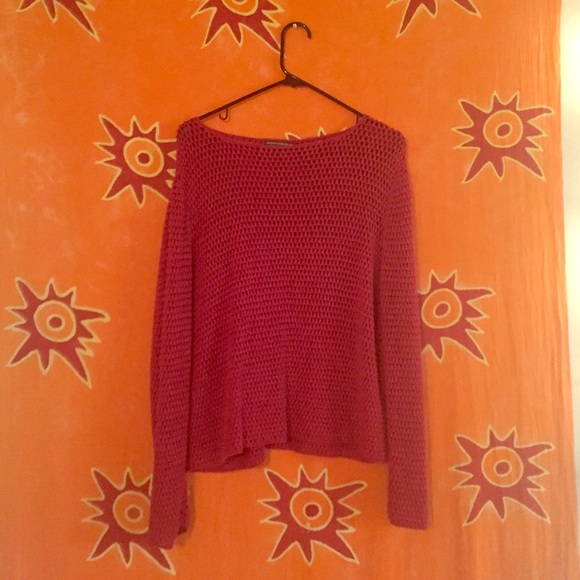 Red knit sweater