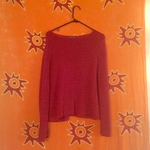 Red knit sweater